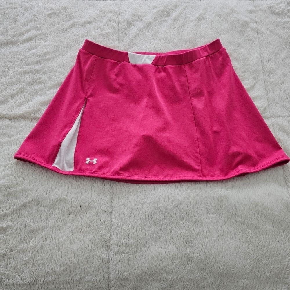 Under Armour Pink/White Mini Tennis or Pickleball Skort. Size Medium